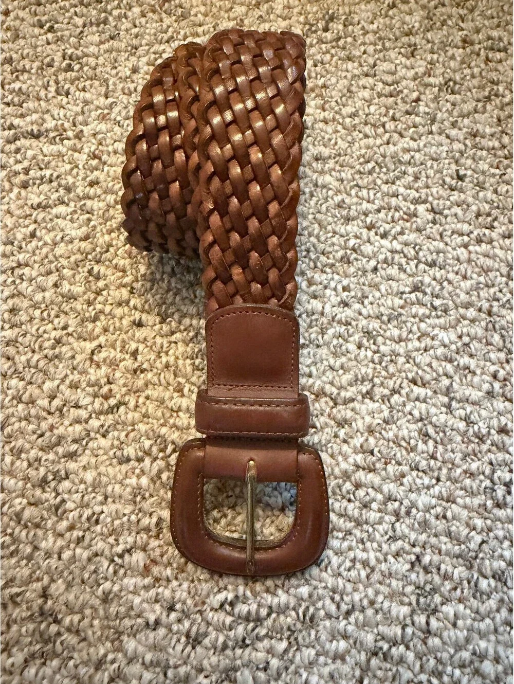 Coach British tan leather woven belt 3851 Large